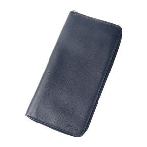 Prada Leather Navy Wallet Saffiano